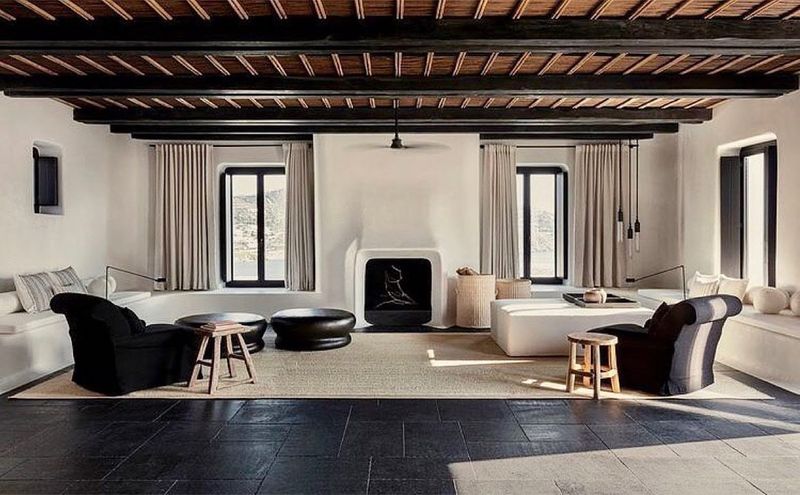 Whitewashed Adobe Walls with Natural Textures