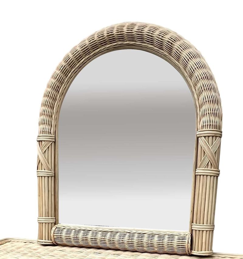 Tahitian-Style Rattan Mirrors