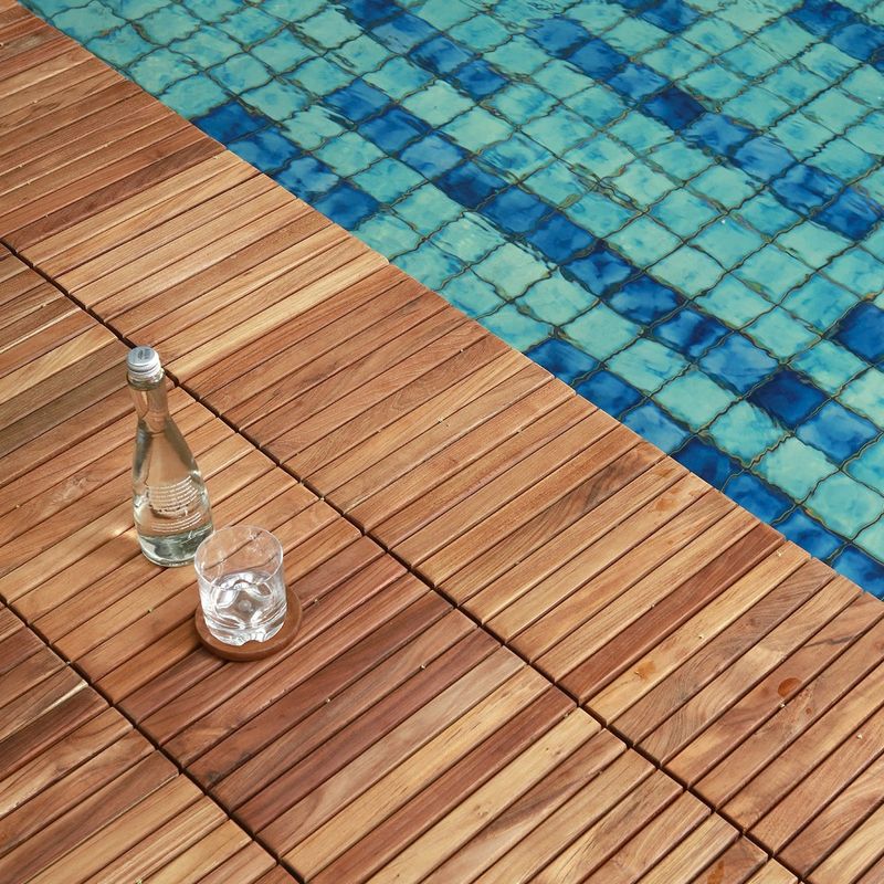 25 Outdoor Shower Ideas That Give Off BIG Beach House Energy - Decor Hint Teak Wood Slat Floor