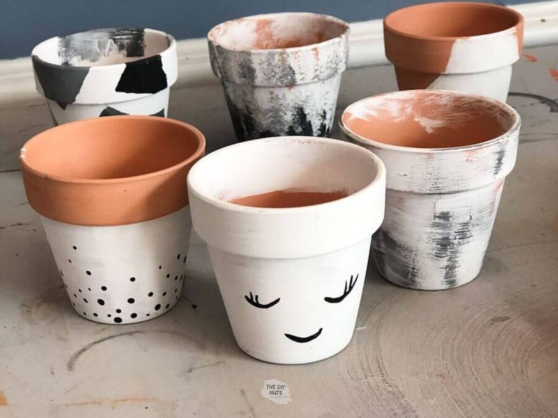 30 Smart Home Decorating Ideas That Cost Almost Nothing - Decor Hint Painted Terra Cotta Pots