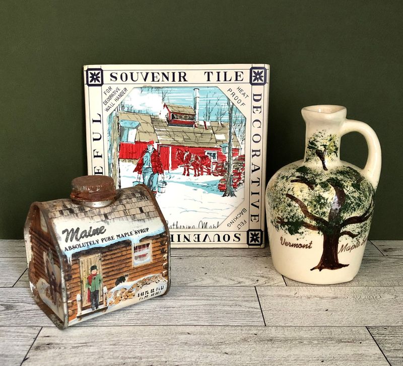 9 Vermont Collectibles Nobody Wants Anymore (And 3 Still Loved By Collectors) - Decor Hint Chipped Glass Maple Syrup Jars