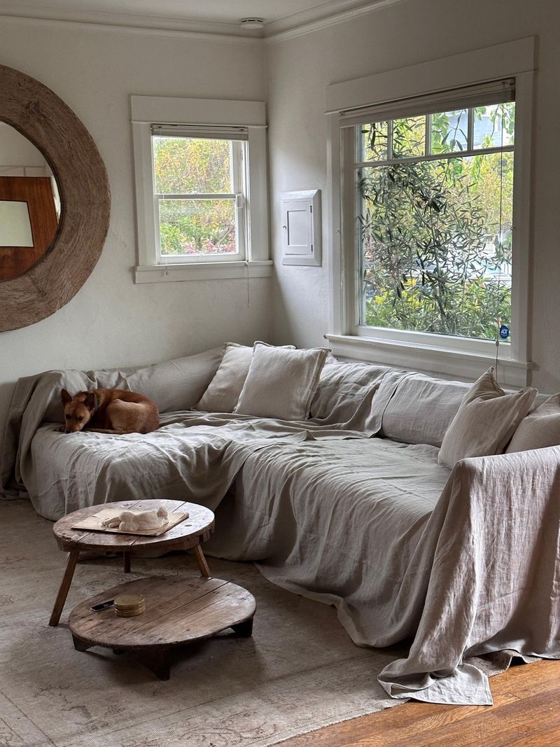15 Home Decor Items Gaining Popularity In California Homes For 2025 Plus 5 Trends Already Hot - Decor Hint Soft Linen Slipcovers