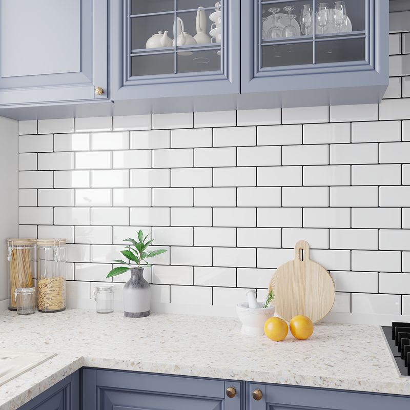 Clean Subway Tile Backsplash