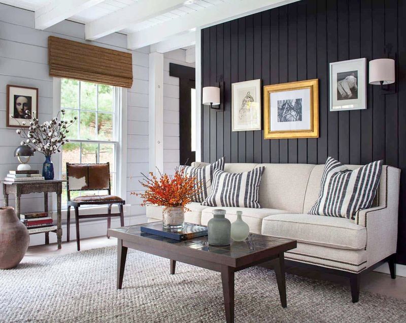 Dramatic Black Accent Wall