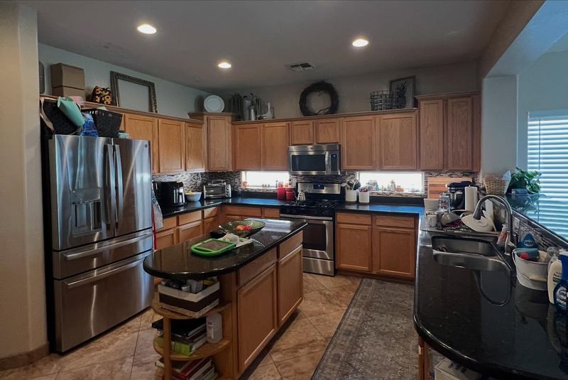 Desk Areas Built Into Kitchen Cabinetry