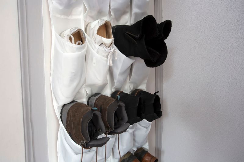 33 Organizing Hacks To Transform Your Home - Decor Hint Door-Mounted Shoe Pockets