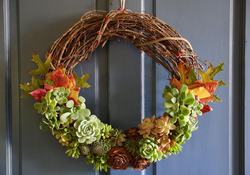 25 Awesome Succulent Porch Garden Ideas To Boost Curb Appeal - Decor Hint Succulent Wreaths For Porch Doors