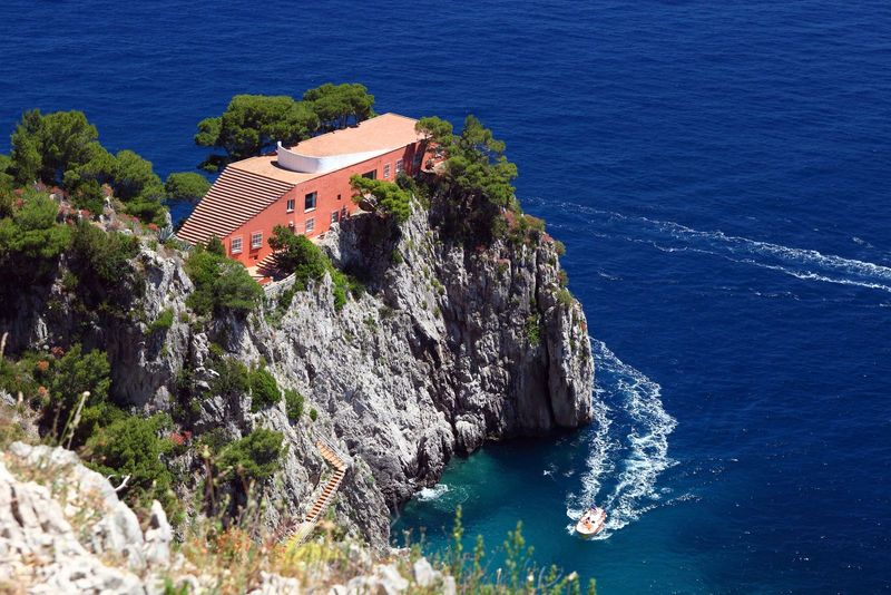 Casa Malaparte: Italy's Crimson Cliff Dweller