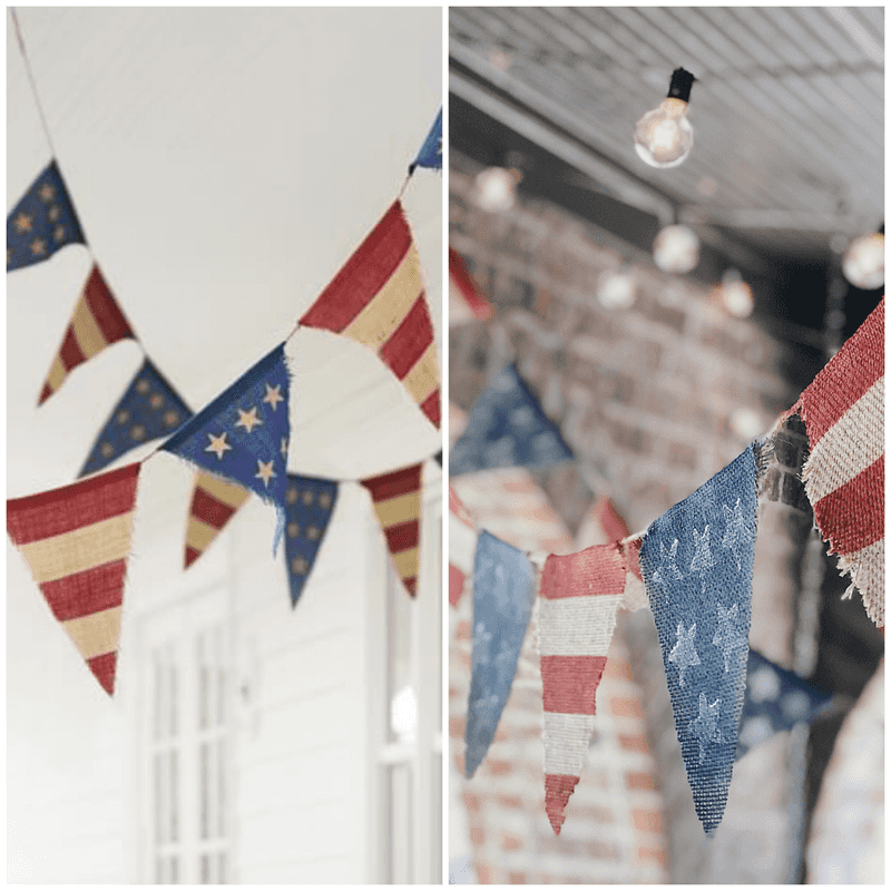 17 Effortless 4th Of July Decorations That Make A Big Impact - Decor Hint Burlap Bunting