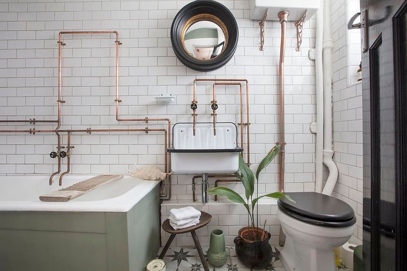 12 Interior Decor Eyesores And How To Hide Them - Decor Hint Exposed Pipes And Plumbing