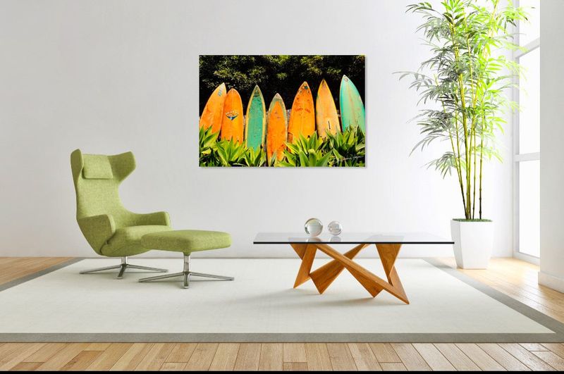 8 Laid-Back Decorating Touches That Define California Living Spaces - Decor Hint Vintage Surfboards as Art