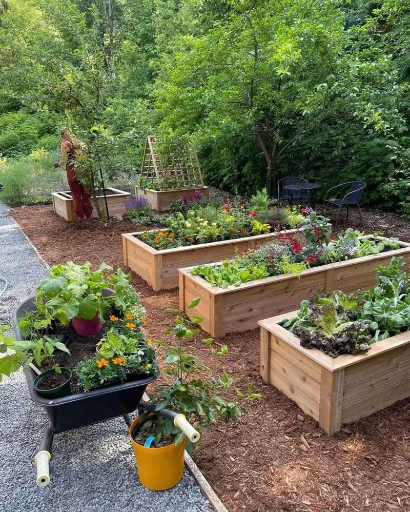 Create A Lush Escape 23 Gorgeous Designs For Small Backyards - Decor Hint Raised Vegetable Beds