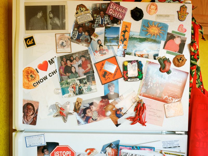 I've Seen These 10 Common Kitchen Items Crowd New York Homes And These 10 Transform Them Into Luxe Spaces - Decor Hint Cluttered Fridge Doors