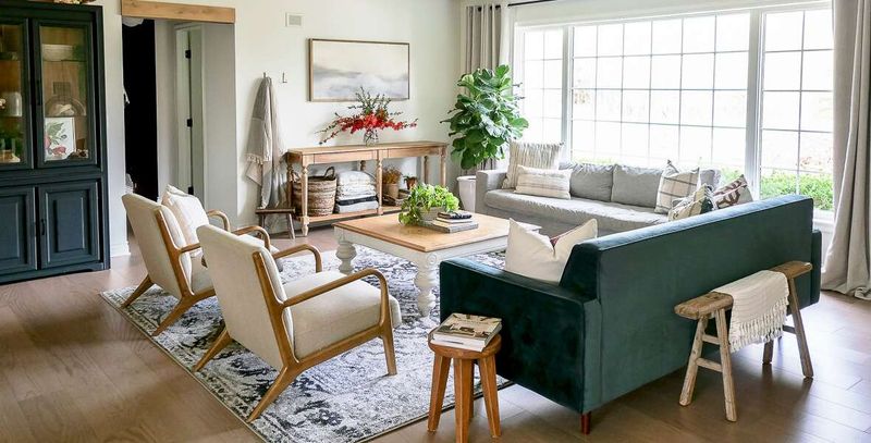 26 Living Room Design Tweaks That Feel Custom (But Aren't Pricey) - Decor Hint Create A Conversation Pit With Area Rugs