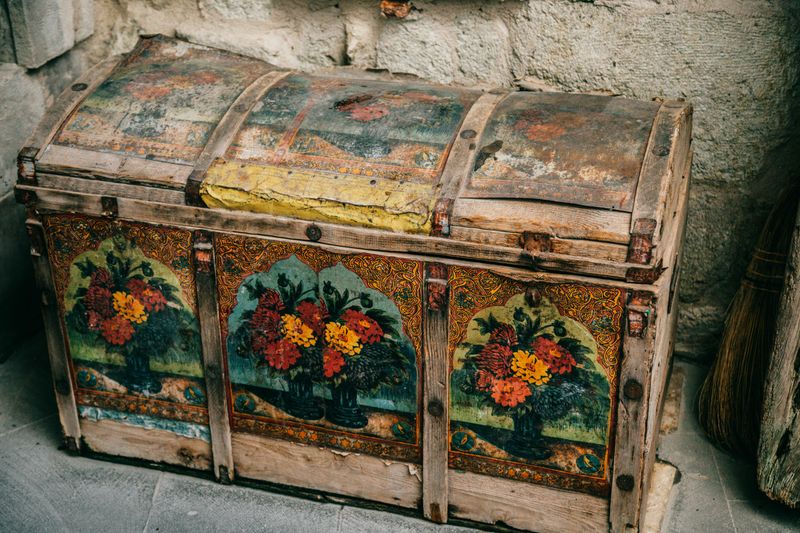 Weathered Wooden Chests