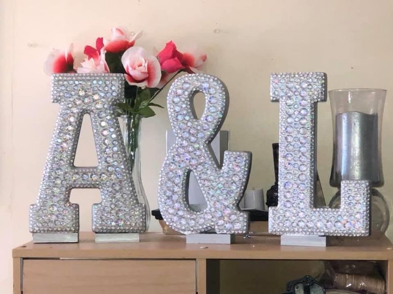 Blinged-Out Decorative Letters And Signs