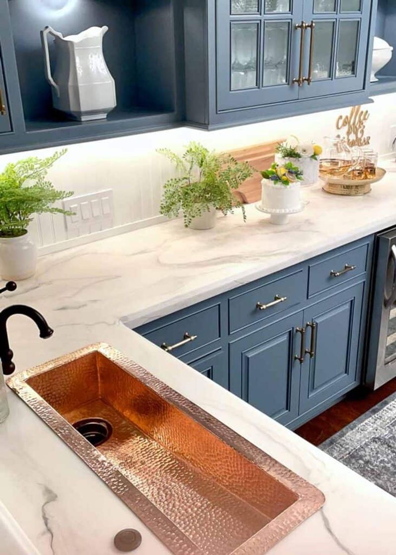 10 Designer-Approved Kitchen Cabinet Color Ideas Plus 10 Colors To Avoid - Decor Hint Dusty Blue