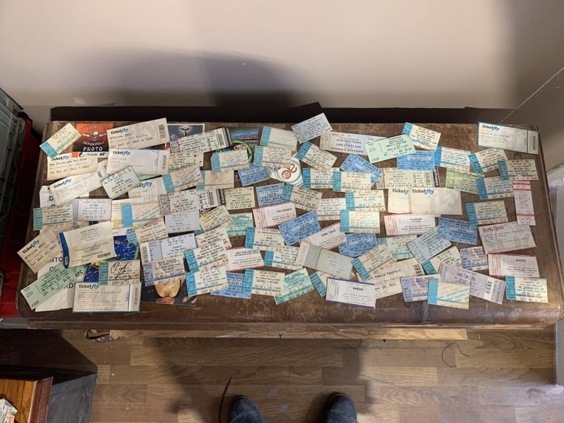 20 Things You Didn't Know Your Parents Had In Their House - Decor Hint Old Concert Tickets And Backstage Passes
