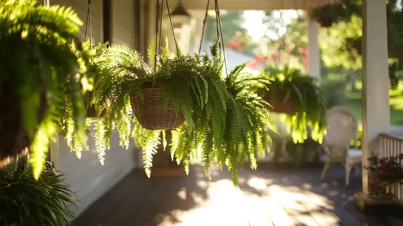 The 9 Outdoor Pieces Rhode Island Pros Nix And 8 That Belong On Your Porch - Decor Hint Hanging fern baskets (belong)