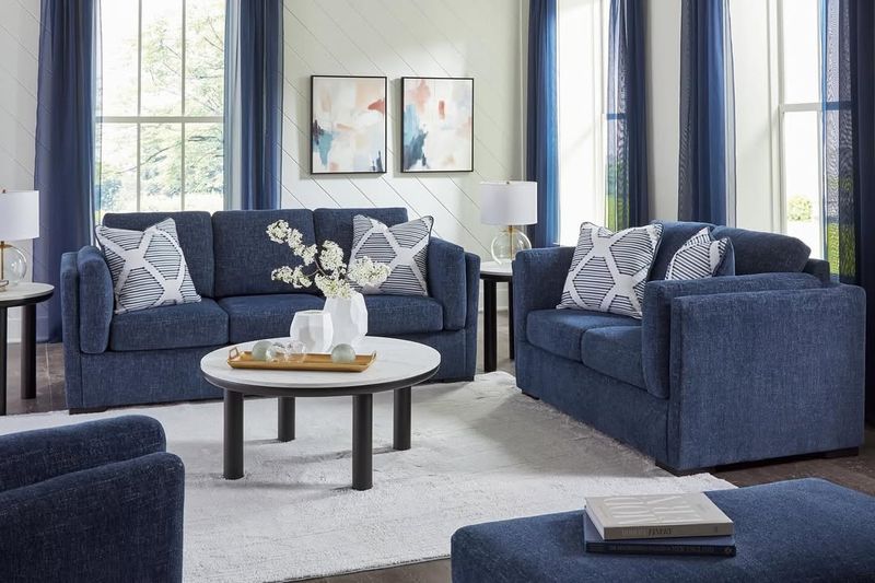 10 Old-Fashioned Couch Colors That Are Aging Your Living Room, And 10 To Pick Instead - Decor Hint Navy Blue (Without the Brass): Modern Classic
