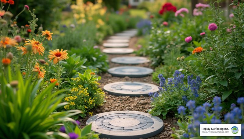 Simple Weekend DIY Ideas Catching On In Illinois - Decor Hint Stamped Concrete Stepping Stones