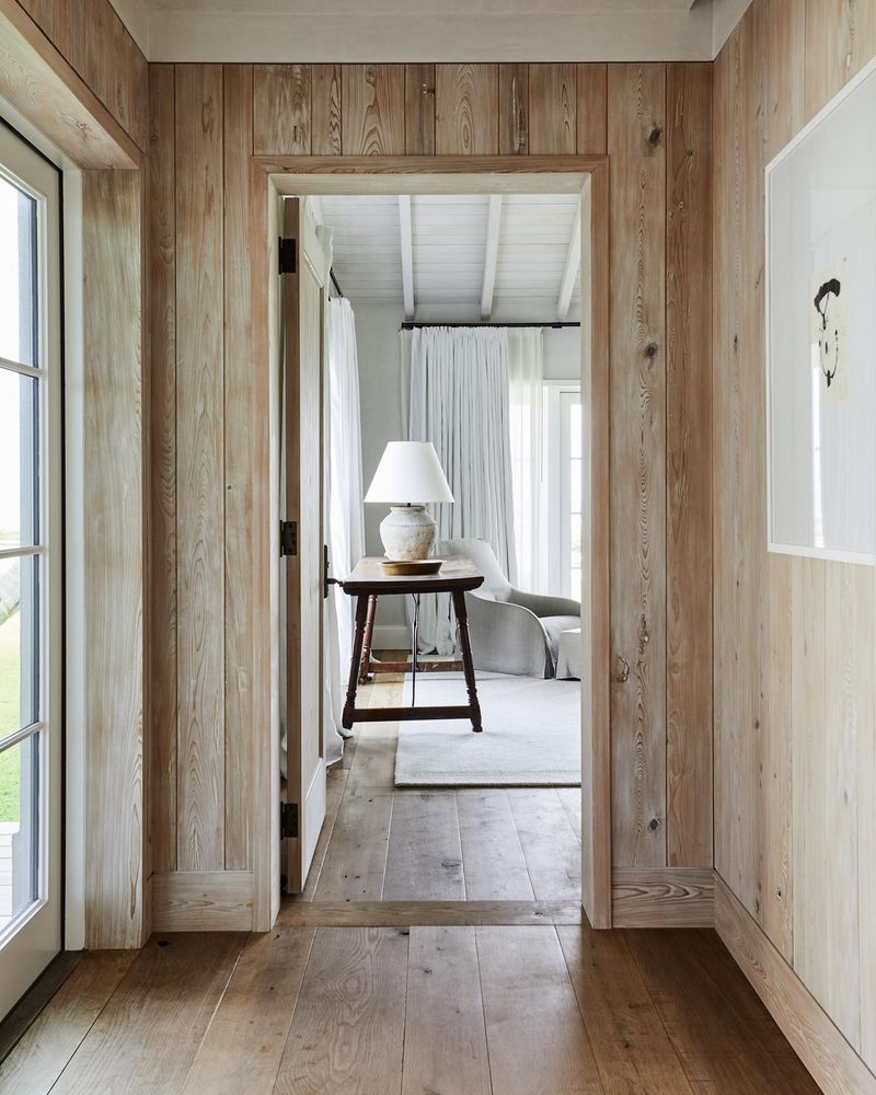 Whitewashed Wood Paneling