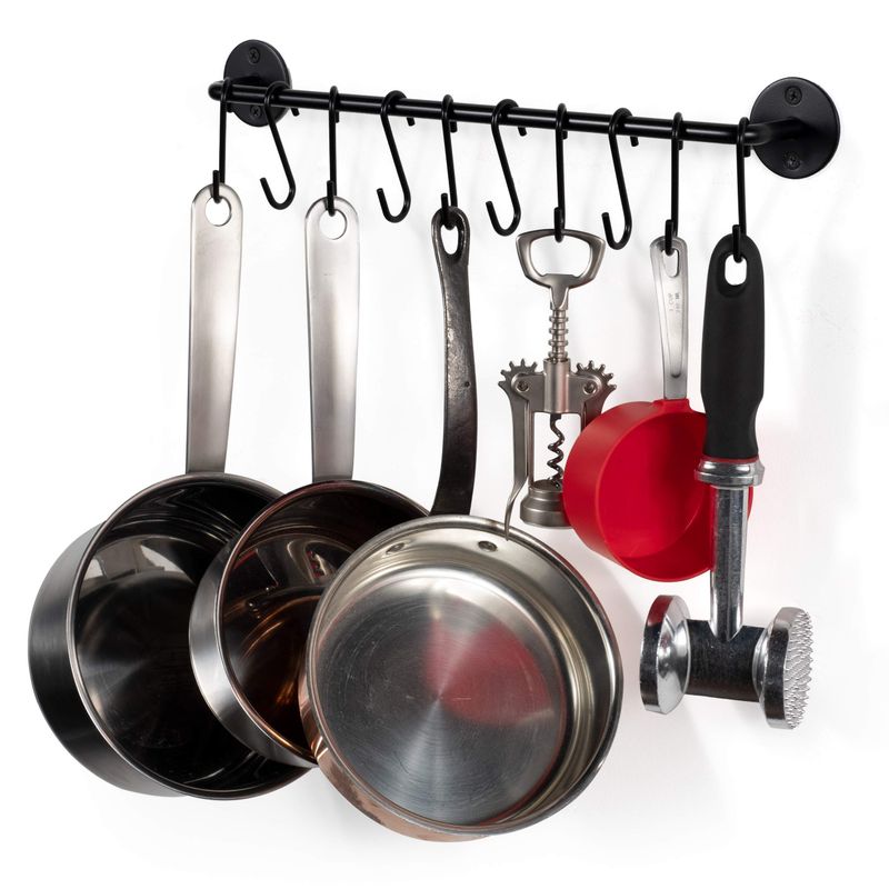 16 Kitchen Counter Decluttering Strategies - Decor Hint Use Wall-Mounted Racks for Utensils
