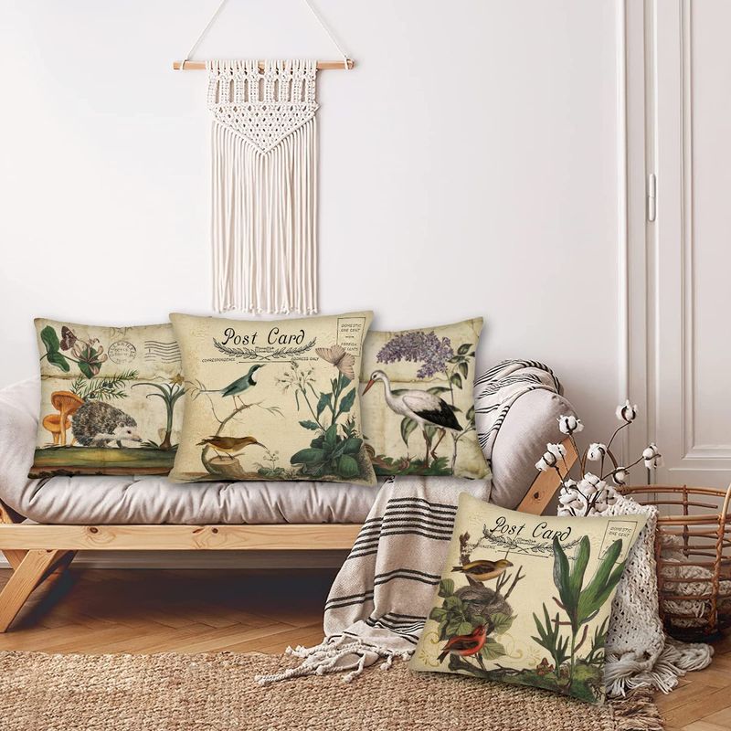 15 Functional And Stylish Farmhouse Living Room Ideas (Plus 5 You Will Absolutely Love) - Decor Hint Vintage-inspired throw pillows