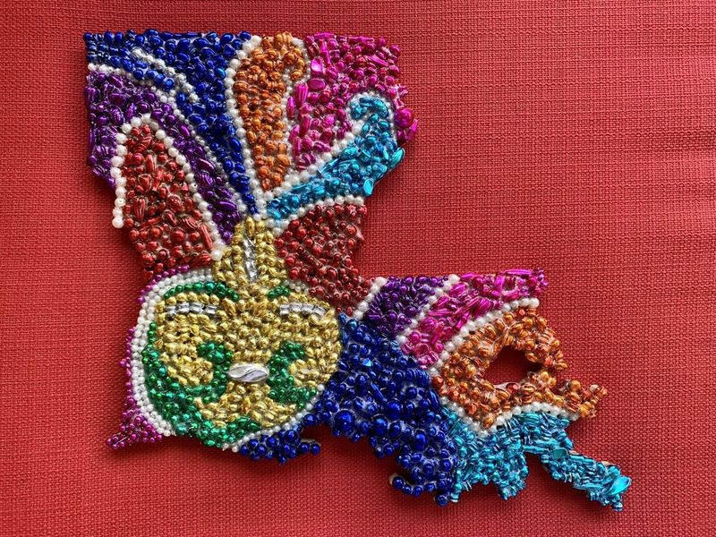 Weekend Warriors Unite: Must-Try Home Projects For Louisiana DIY Fans - Decor Hint Mardi Gras Bead Mosaic Wall Art