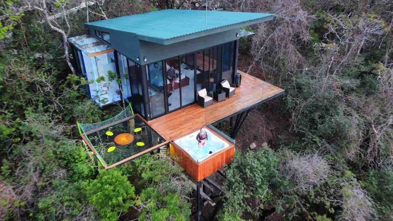10 Modern Treehouse-Style Homes Made For Relaxing Above It All - Decor Hint Recycled Shipping Container Aerie in Costa Rica