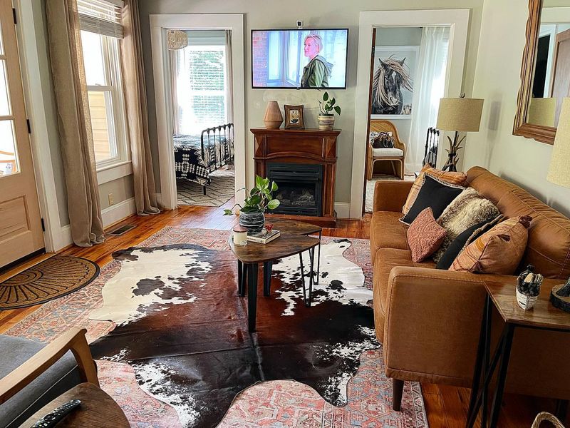 Cowhide Throws and Layered Textiles