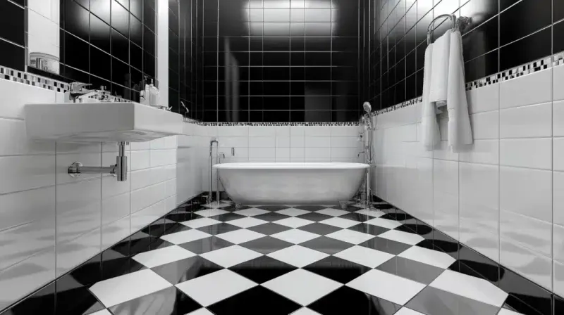 Black and White Tile Floors