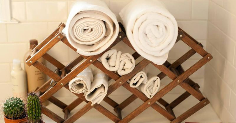Wine Rack for Rolled Towels