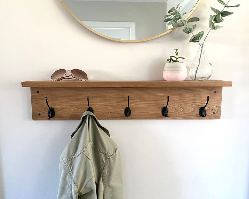 Simple Weekend DIY Projects With A New England Touch - Decor Hint Build A Rustic Wood Coat Rack Or Peg Rail