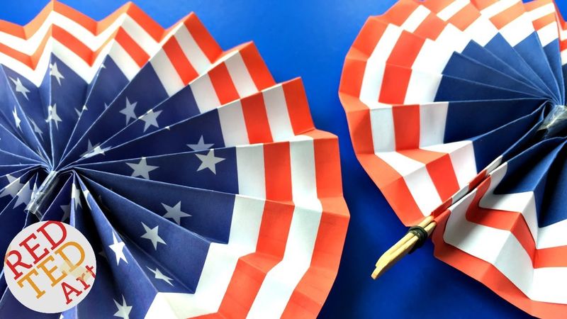 8 Fourth Of July Decorations Ideas That Are Easy, Adorable And Affordable - Decor Hint Patriotic Paper Fan Decorations