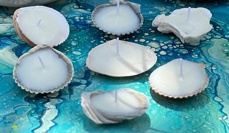 What Rhode Island DIYers Are Doing This Weekend (And You'll Want To Try Too) - Decor Hint Quahog Shell Candle Making