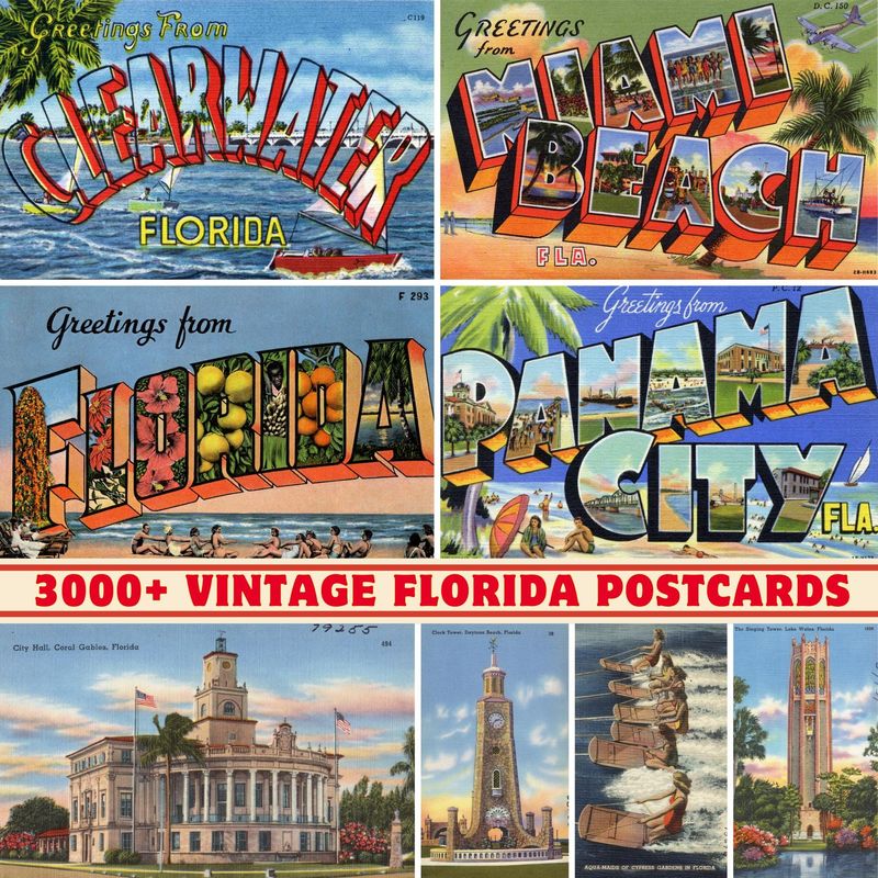 Vintage Coastal Postcards as Wall Art