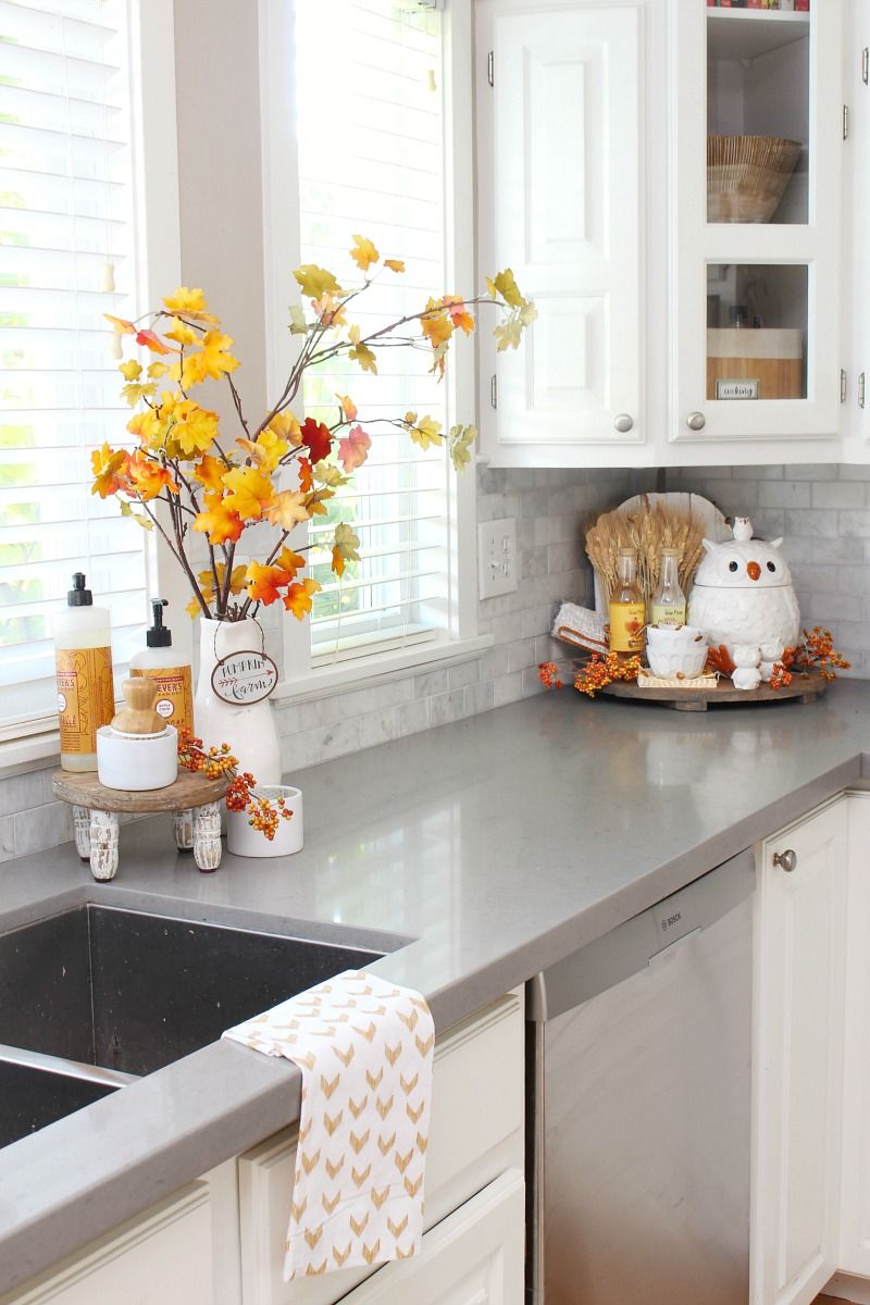 16 Kitchen Counter Decluttering Strategies - Decor Hint Rotate Seasonal Decor Off the Counters