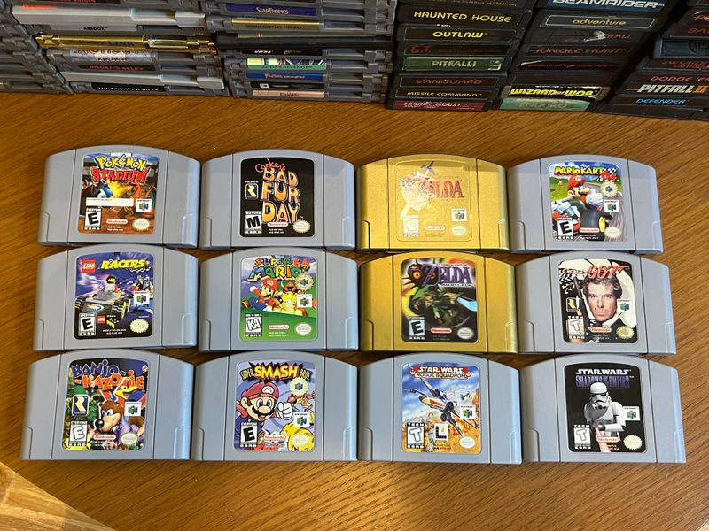 Vintage Video Game Cartridges