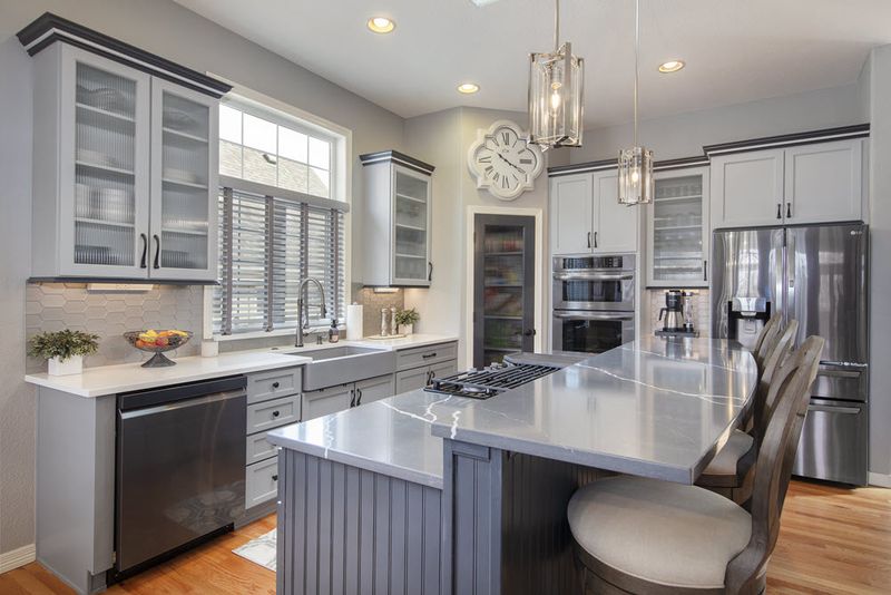 Two-Tone Gray Cabinets