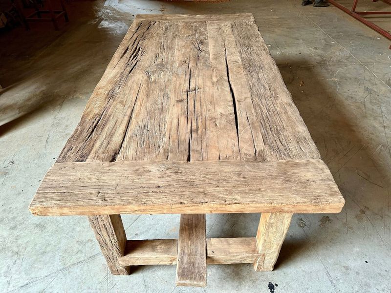 Distressed Wood Furniture with Clean Lines