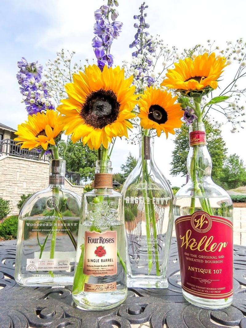 Bourbon Bottle Decorative Vases