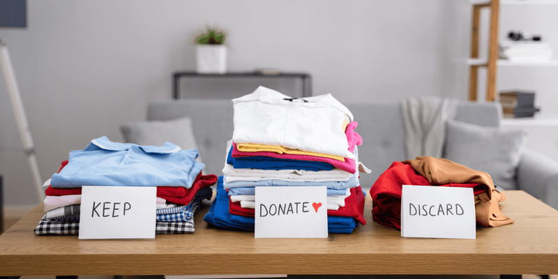 Stop Hoarding 21 Ways To Finally Declutter Your Home - Decor Hint Sort Items into Keep, Donate, and Toss