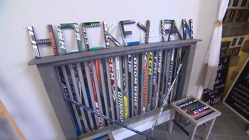 Minnesota DIYers' Weekend Projects That'll Make Your Home The Talk Of The Town - Decor Hint Upcycled Hockey Stick Furniture