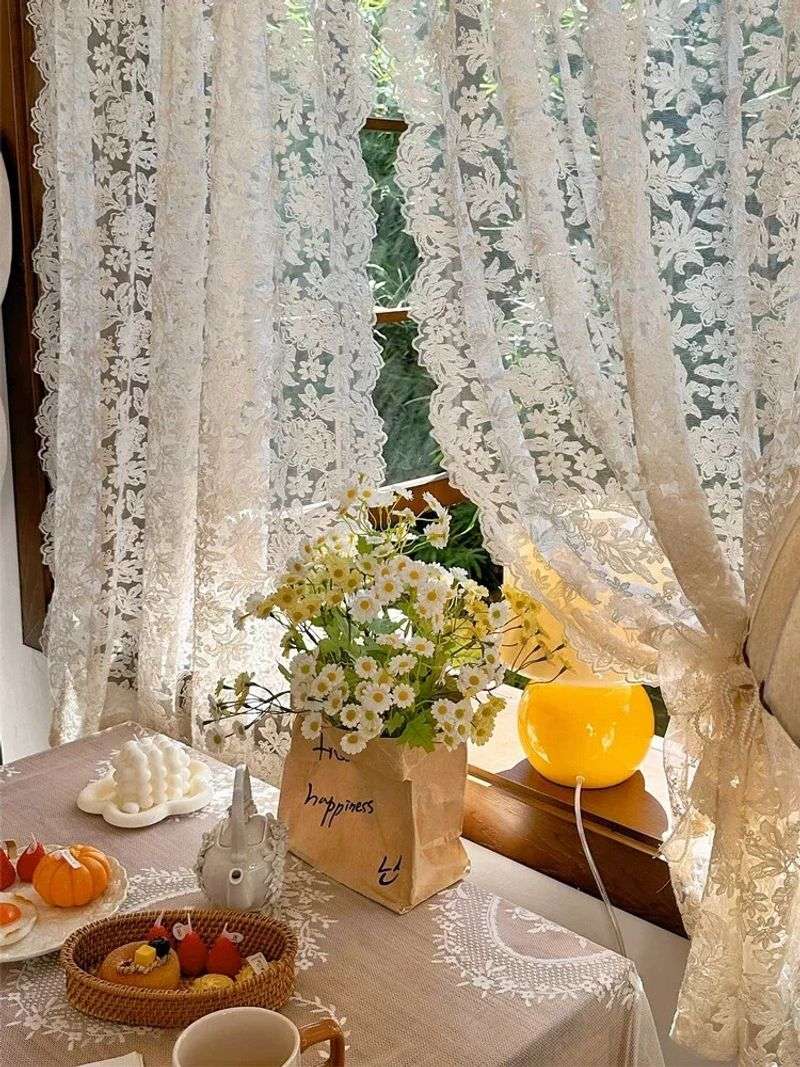 Boomer Home Makeover What To Toss (8 Things) And What To Treasure (9 Gems) - Decor Hint Lace Curtains (toss)