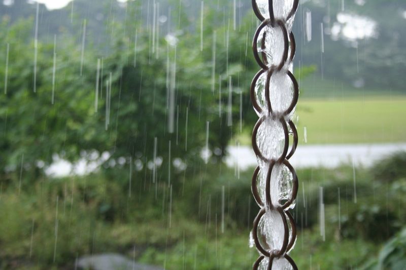 Rain Chains Instead of Downspouts