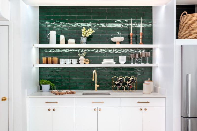 Moody Green Backsplash