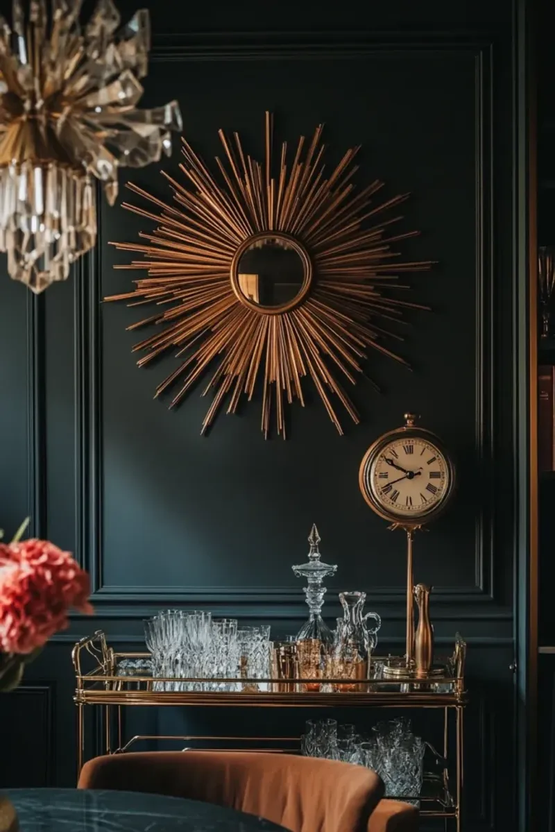 10 Eclectic Decor Tips I'm Stealing From This Stunning "Gatsby House" - Decor Hint Add ornate mirrors to reflect light