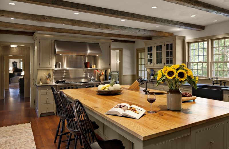 Inside The Timeless Elegance Of Connecticut Farmhouse Kitchens - Decor Hint Large Center Islands for Gathering