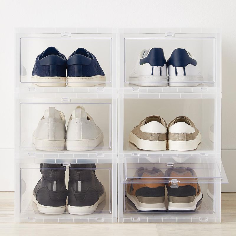 Clear Shoe Boxes for Bathroom Storage